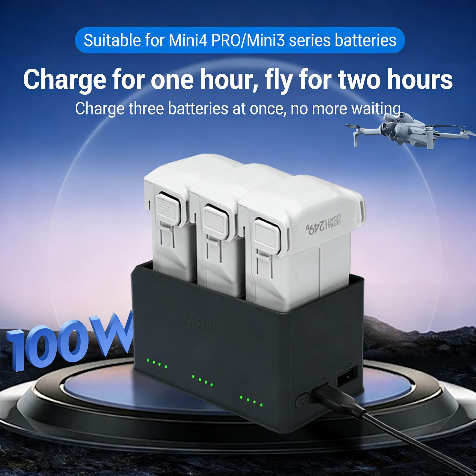 Dji Drone Mini 3 - ตัวจัดการการชาร์จแบตเตอรี่สำหรับ Mini 3/3 Pro/Mini 4 Pro