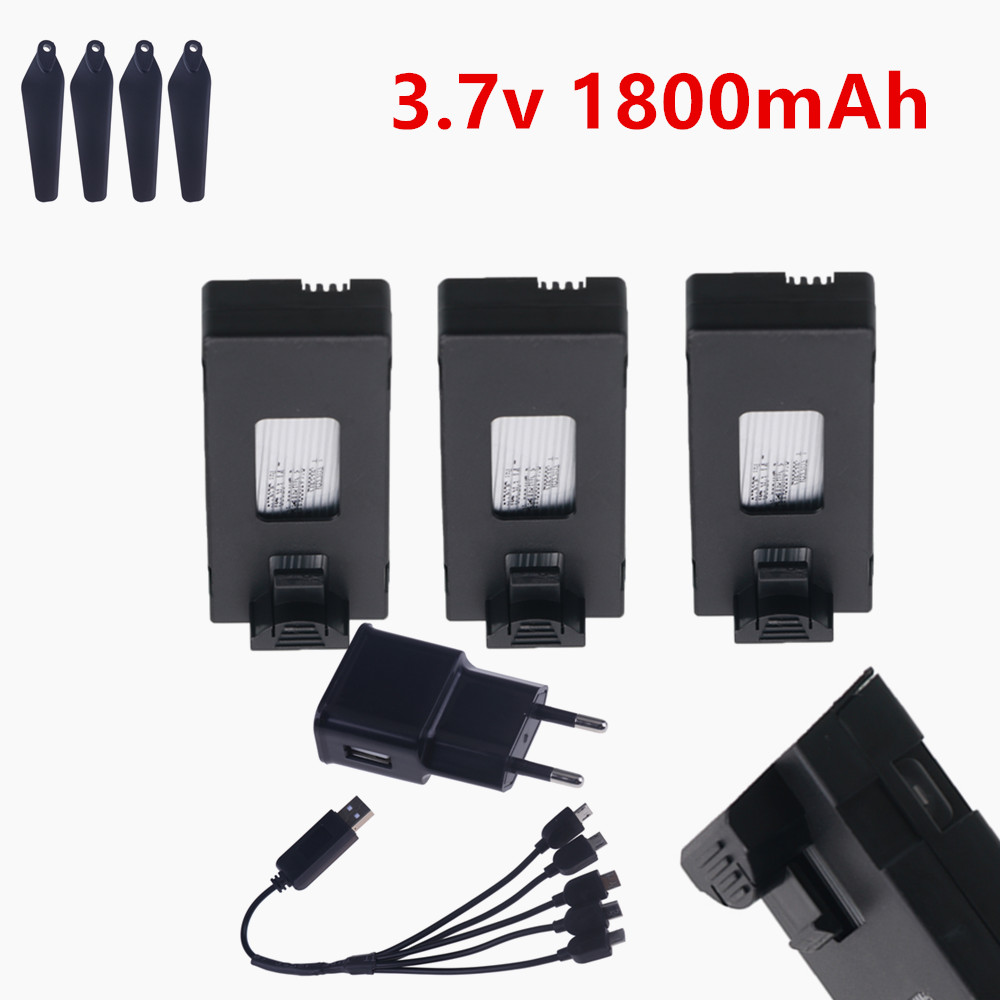 Eachine Drone E58 - แบตเตอรี่ลิโพ 3.7V แบบชาร์จได้ 1800mAh หรือเครื่องชาร์จสำหรับโดรน RC