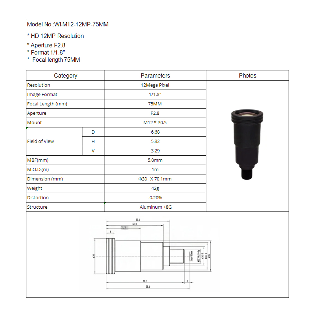 Witrue HD 4K เลนส์ 12MP 75 มม. - Drone Camera Filter บทวิจารณ์และราคา